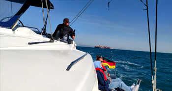 Katamaran Segel- und Manövertraining